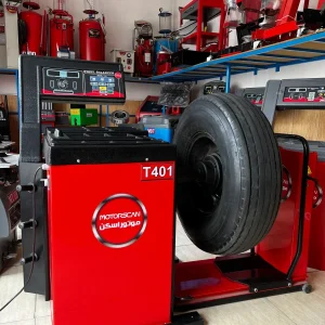 Digital three-phase bus and truck wheel balancer with 1-gram accuracy, supporting rim sizes from 10 to 24 inches and a maximum wheel weight of 85 kg