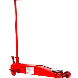 3-ton hydraulic floor jack lifting a car, professional automotive repair tool for safe and efficient vehicle maintenance