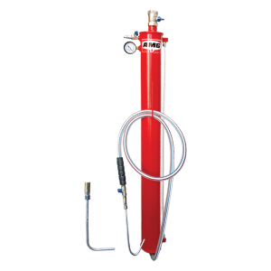 Wheel-mounted cigarette-style grease gun for fast, precise, and clean gearbox servicing in professional workshops