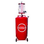 Industrial pneumatic oil suction device with hose for fast and safe engine oil extraction in workshops