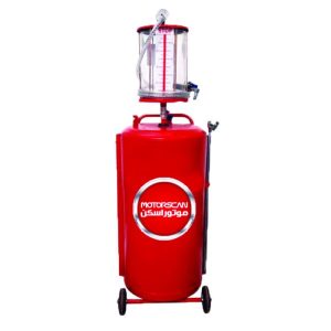 Industrial pneumatic oil suction device with hose for fast and safe engine oil extraction in workshops
