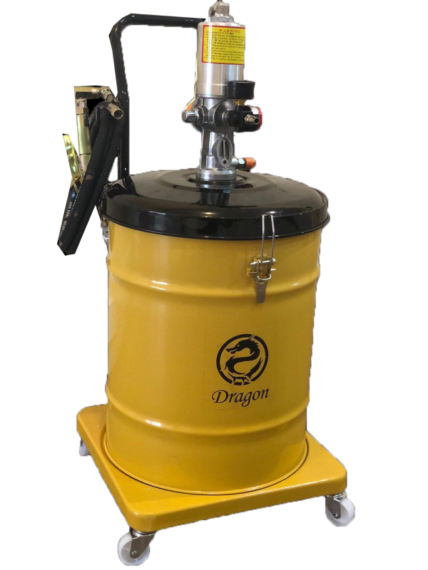 12 kg industrial pneumatic grease pump with high-pressure hose and ergonomic wheels for workshop lubrication motorscan